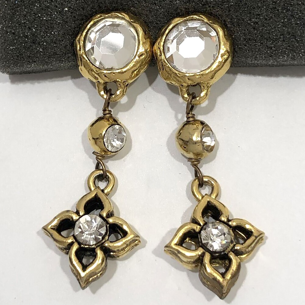 Chanel Rhinestone Flower Drop Dangle #354915C70B